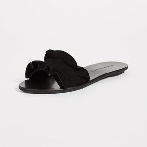 LOEFFLER RANDALL BIRDIE RUFFLE SLIDE SANDAL - 6.5